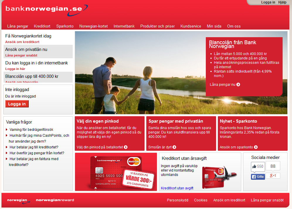 Bank Norwegian med många förfrågningar