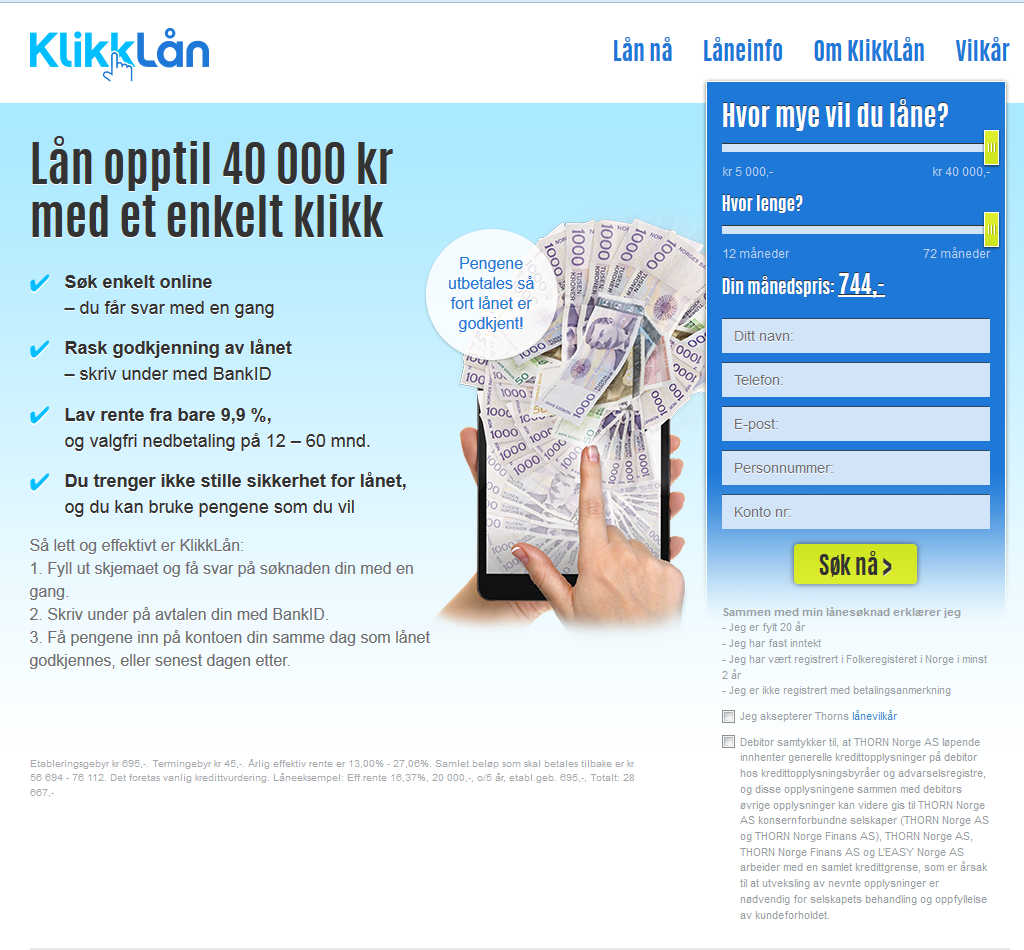 www.klikklån.no